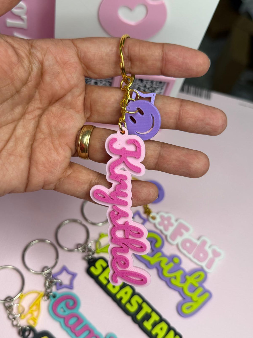 Custom Keychain 3D-Printed Name Tags