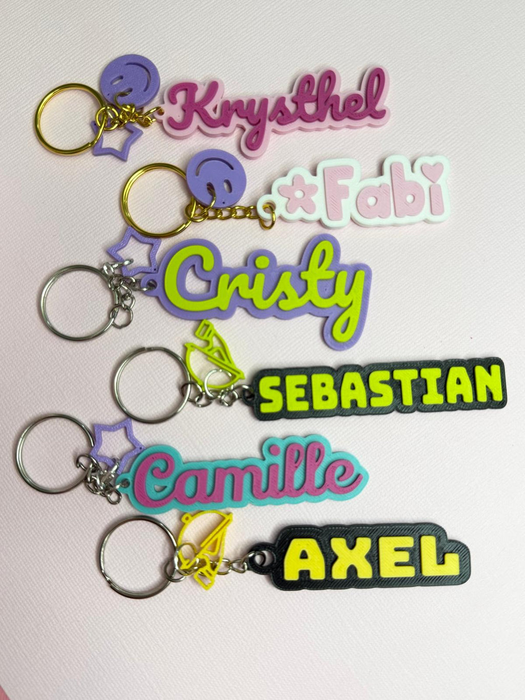 Custom Keychain 3D-Printed Name Tags