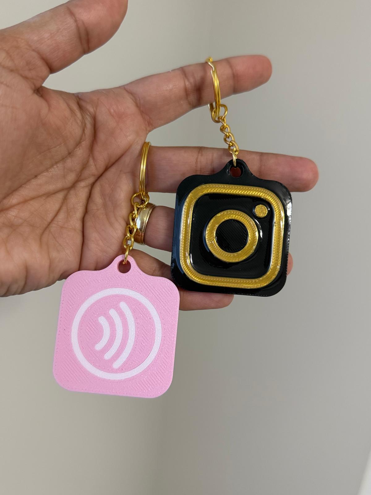 Custom 3D Printed NFC Keychain Instagram