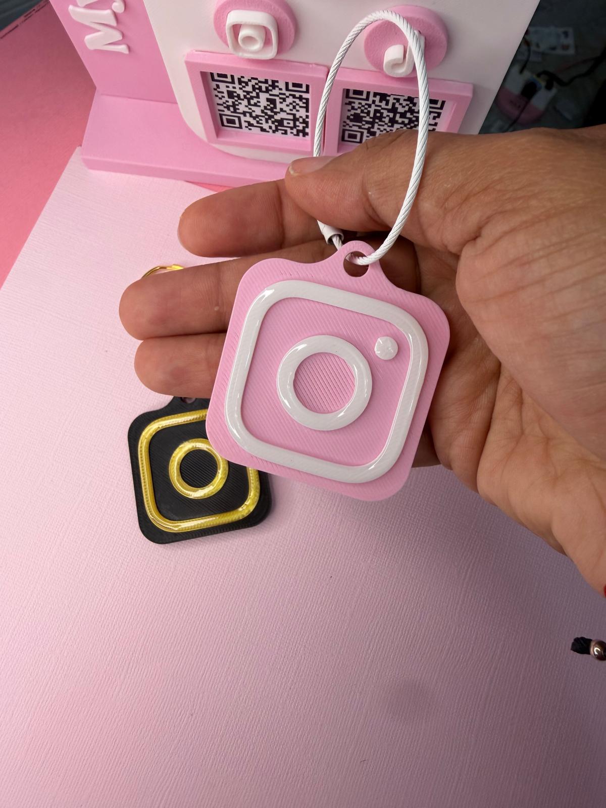 Custom 3D Printed NFC Keychain Instagram