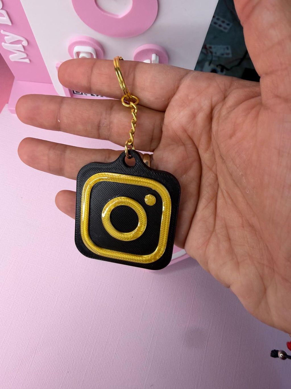 Custom 3D Printed NFC Keychain Instagram