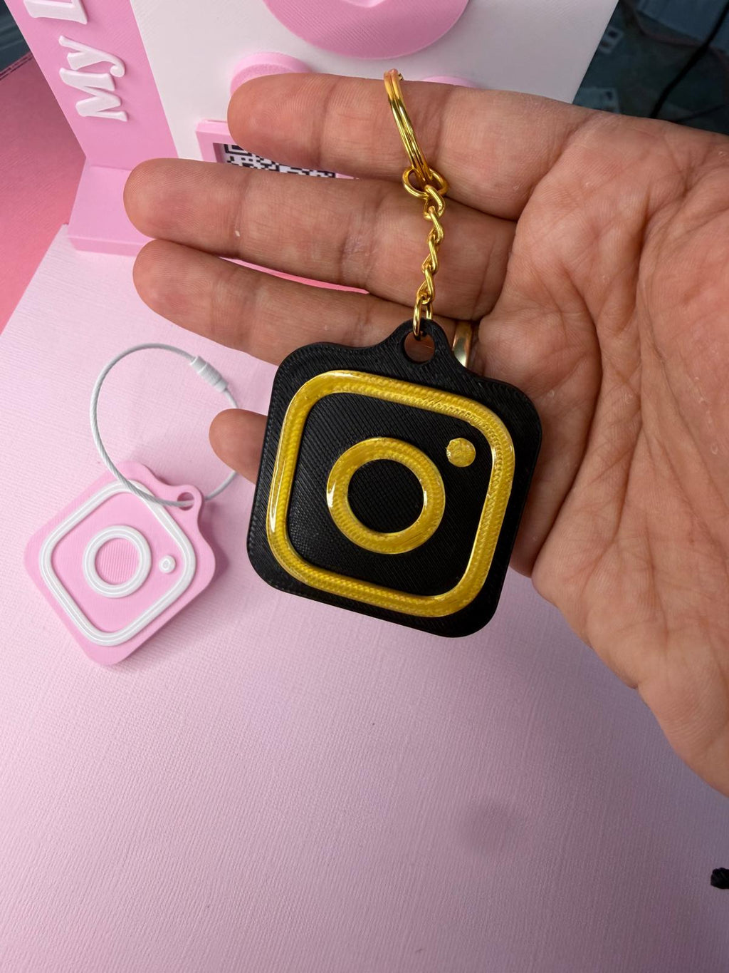 Custom 3D Printed NFC Keychain Instagram