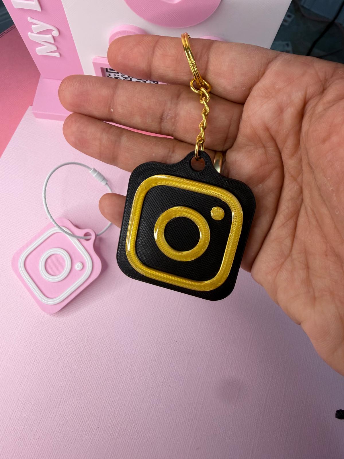 Custom 3D Printed NFC Keychain Instagram